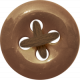 Furry Friends- Kitty- Brown Button