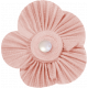 Jane- Pink Fabric Flower with Pearl