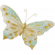 Shine- Teal and Gold Butterfly