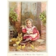 Vintage New Years Cards- Girl with Chicks