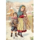 Vintage New Years Cards- Wood Gathering