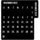 Calendar November 2025