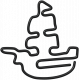Pirate ship paperclip