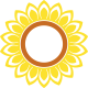Sunflower sticker- no white border