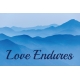 Love Endures 6 x 4 Word Art Filler Card