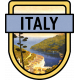 Italy Word Art Crest 2