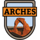 Arches National Park Word Art Crest