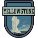 Yellowstone National Park Word Art Crest