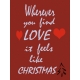 Journal Card- Wherever you find love, it feels like Christmas