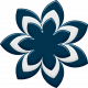 Christmas Movie Night - Blue and White Flower