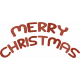 Christmas Village Wordart- Merry Christmas Brown