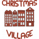 Christmas Village Wordart- Christmas Village Brown