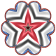 Patriotic Kaleidoscope- Flower 3 with Star