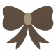 Christmas Day_Sticker Bow Brown