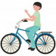 Love At First Sight- Blue Bicycle Sticker
