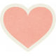 Love At First Sight- Peach Heart Sticker