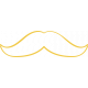 Doodle Yellow Mustache 3