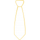 Doodle Yellow Tie