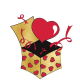 Gold Box of Hearts