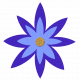 Flower – March 2021 dark blue