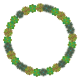 Frame – Green Flowers-Leaves Circle