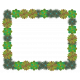 Frame – Green Flowers-Leaves Rectangle 1