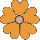 Pi Day Orange Flower