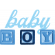 Wordart Baby Boy Blocks