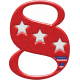 USA Patriotic Alpha Num-8