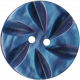 Button Tin- button blue leaf detail
