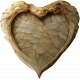 Shabby Vintage Christmas #1 Wood Heart