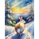 Snowy Winter Bunny 3&quot;x4&quot; Filler Card