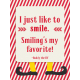 Elfie Xmas: Journal Card- &quot;Smiling&#039;s my favorite!&quot;