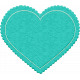 All About Hearts 2017: Felt Heart 01, Aqua