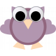 May 2021 Blog Train: Spring Flowers Owl 01 Purple