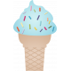 August 2021 Blog Train: Rainbow Unicorn Party Ice Cream Cone 01a