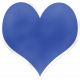 Cutout/Sticker Heart Blue