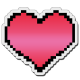 Pixels Stickers: Heart
