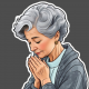 Grandmother praying sticker
