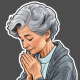 Grandmother&#039;s Praying Sticker