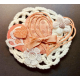 Peach heart and elements on doily