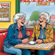 Grannies eat out