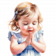 Praying toddler Girl (transparent)