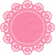 BB Fiesta Pink Doily