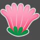 BB Fiesta Pink Flower Sticker