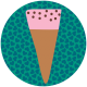 Ice Cream Print Circle5