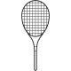 Illustration Tennis Racket Template