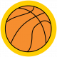 Sports Print Circle Basketball