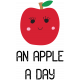 Cute Fruits Word Art An Apple A Day