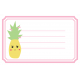 Cute Fruits Print Tag Pineapple